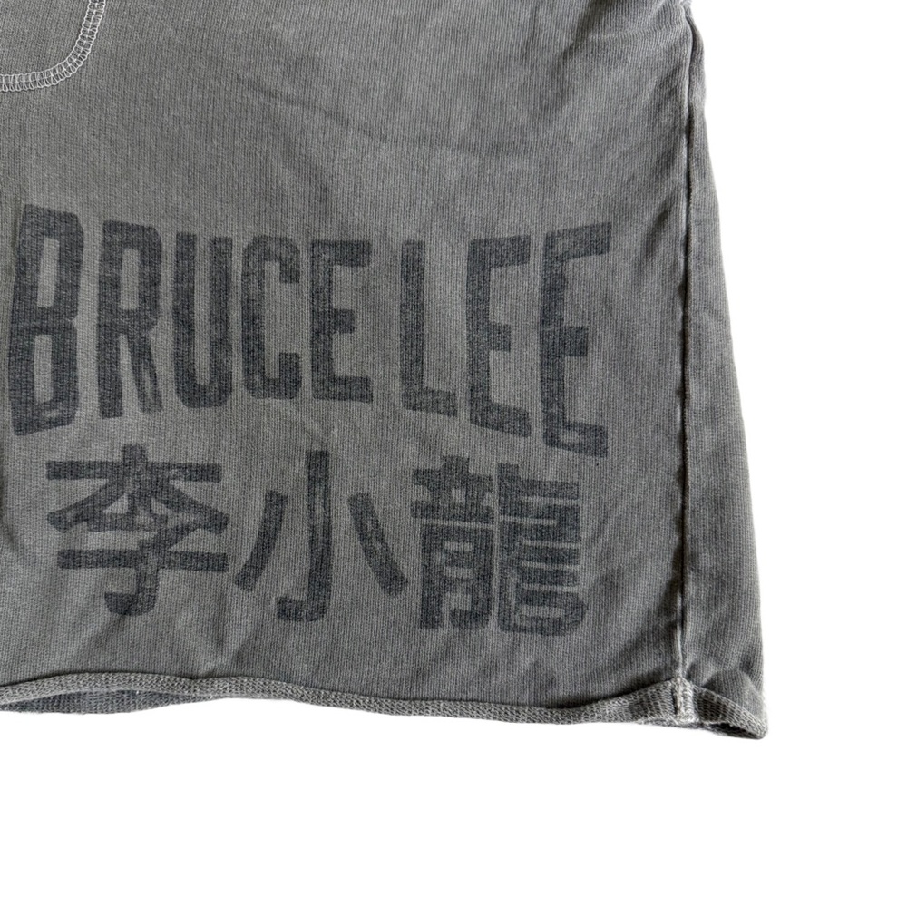 ROOTS OF FIGHT X BRUCE LEE RARE CHARCOAL GRAY SHORTS WITH POCKETS SIZE MEDIUM - Picture 3 of 8